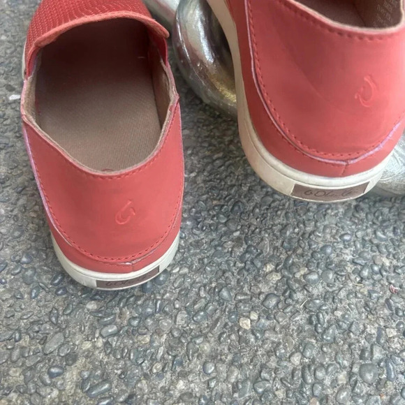 Olukai Pehuea Paprika Coral Mesh Slip on Loafers Size 9.5 - Picture 3 of 7